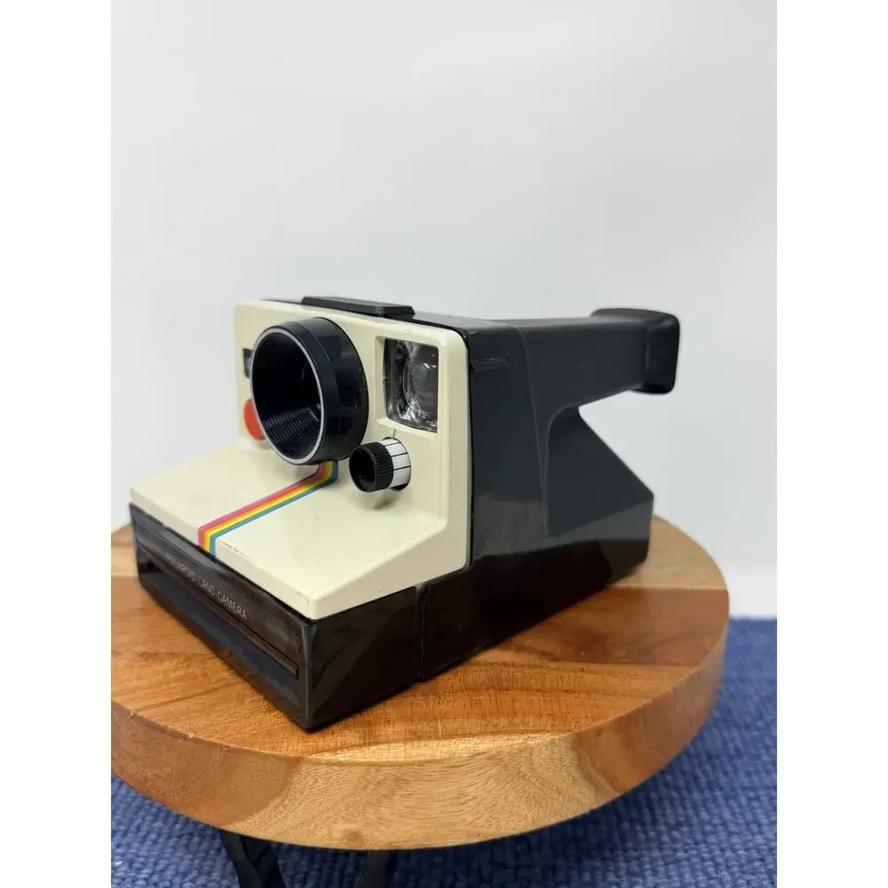 Polaroid OneStep White Camera with Rainbow Stripe